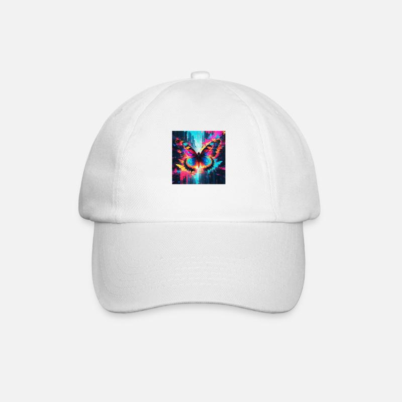 Papillon monarque néon - Casquette classique - blanc/blanc