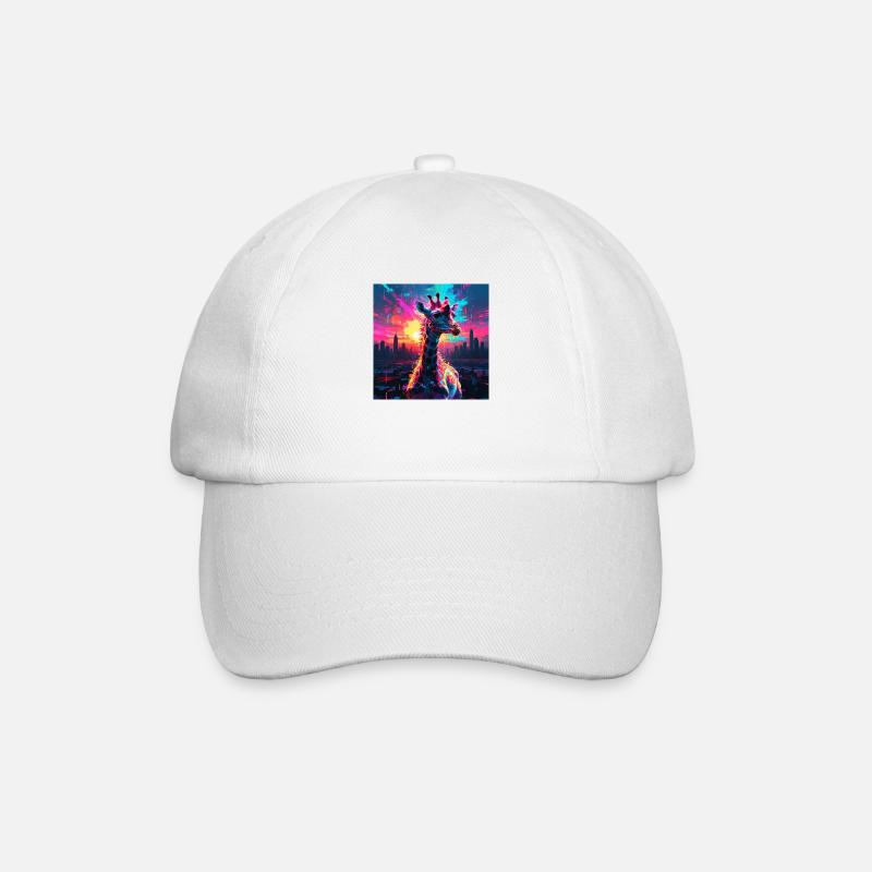 Neon Giraffe - Baseball Cap - white/white