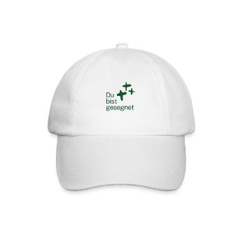 Du bist gesegnet - Baseballkappe - Weiß/Weiß - Vorne