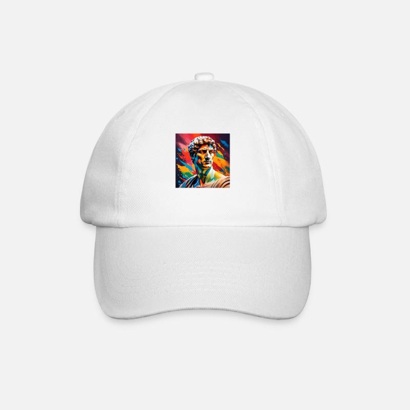 Michelangelo David coloured - Baseball Cap - white/white