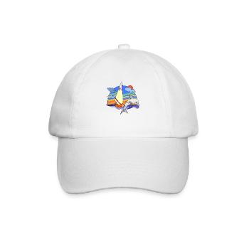Segelboot - Baseballkappe - Weiß/Weiß - Vorne
