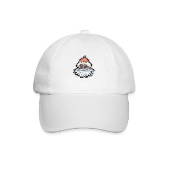 Weihnachtsmann - Baseballkappe - Weiß/Weiß - Vorne