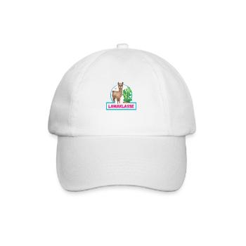 Lamaklasse Klassentier Lama Logo - Baseballkappe - Weiß/Weiß - Vorne