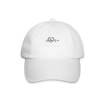 heartbeat cardigan Welsh corgi - Baseball Cap - white/white - Front