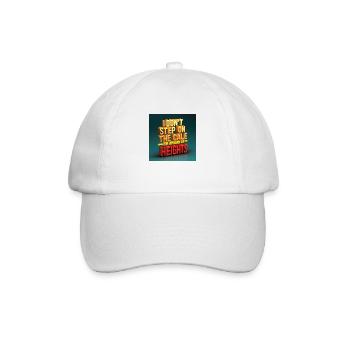the motif depicts the inscription I don't step on the scales. - Baseball Cap - white/white - Front
