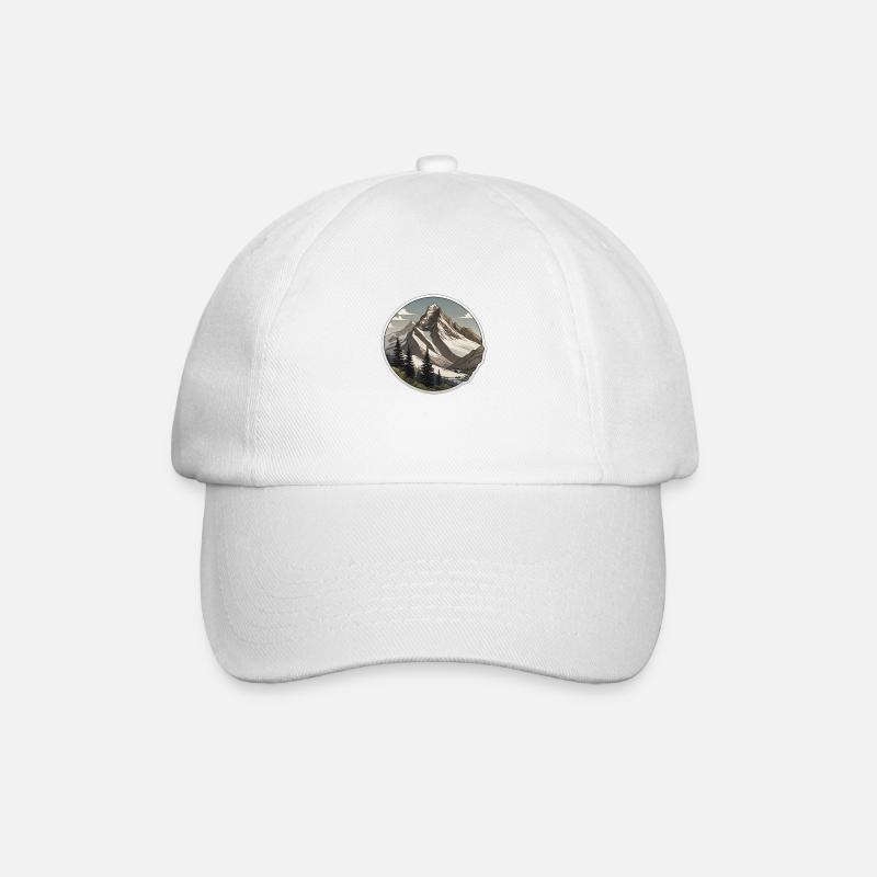 Swiss Mountains - Baseball Cap - white/white