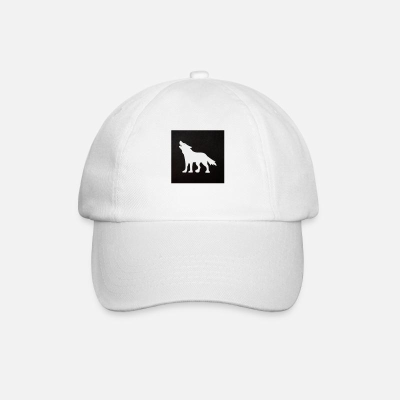 Wolf - Baseballkappe - Weiß/Weiß