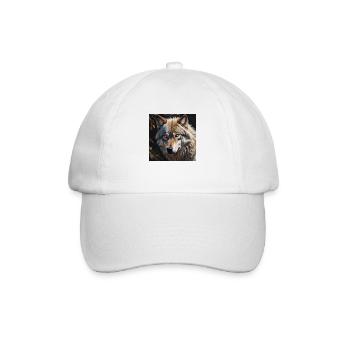 Wolf - Baseballkappe - Weiß/Weiß - Vorne