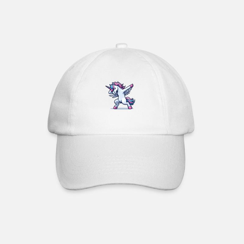 Unicorn Dabbing Einhorn - Baseballkappe - Weiß/Weiß
