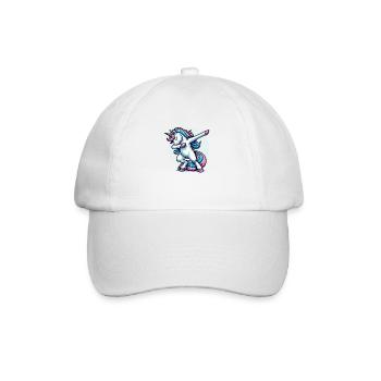 Unicorn Dabbing Einhorn - Baseball Cap - white/white - Front