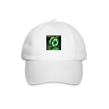 RECYCLING for 3D Print- Motif 01 - Baseball Cap - white/white - Front