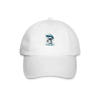 Bot Under the Puie with Umbrella - Baseball Cap - white/white - Front
