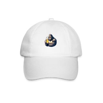 Chimpanzee Festive Beer - Baseball Cap - white/white - Front
