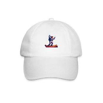 A Space Voyage, Astroanut Moon Planet - Baseball Cap - white/white - Front