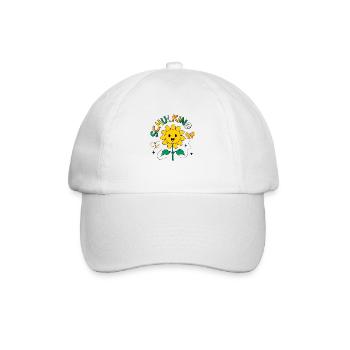 Schulkind Sonnenblume Schule Einschulung - Baseballkappe - Weiß/Weiß - Vorne