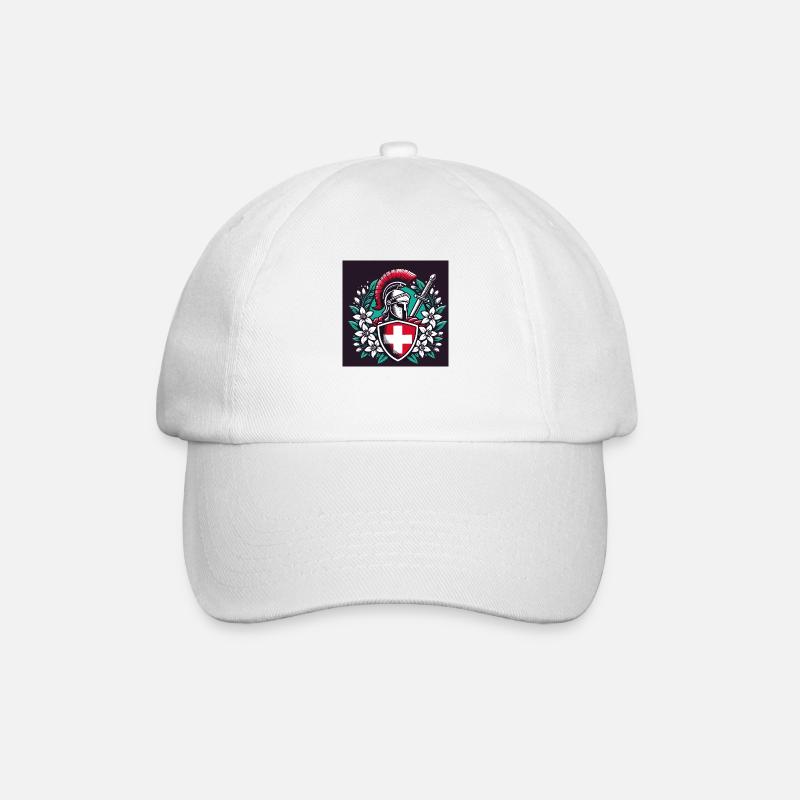 Gladiator Schweiz 5 - Baseballkappe - Weiß/Weiß