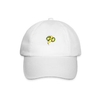 Skull with snake - Baseball Cap - white/white - Front