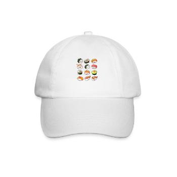 Kawaii Sushi Japan - Baseballkappe - Weiß/Weiß - Vorne