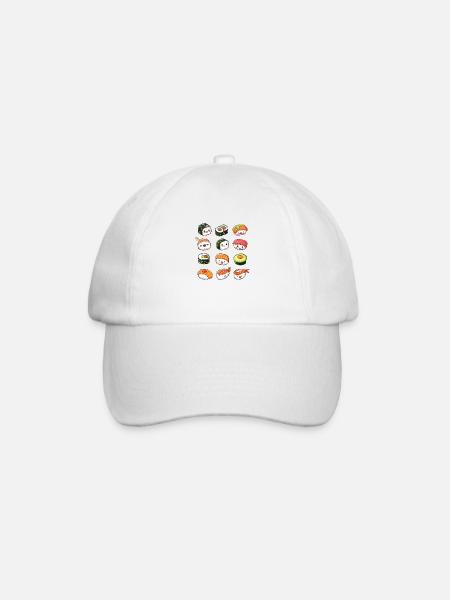 Kawaii Sushi Japan - Baseball Cap - white/white
