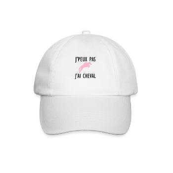 I can't I have Horse f - Baseball Cap - white/white - Front