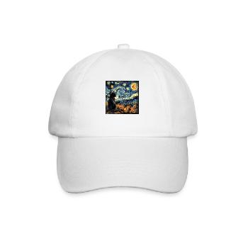 Black cat halloween pumpkin - Baseball Cap - white/white - Front