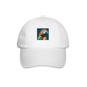 Tropischer Papagei - Baseballkappe - Weiß/Weiß - Vorne