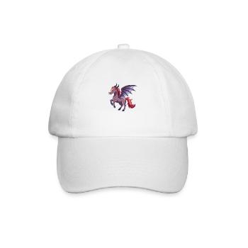 Cheval démoniaque - Vilain et mignon - Casquette classique - blanc/blanc - Devant