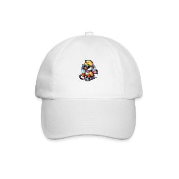 Cute Cool Duck Christmas - Baseball Cap - white/white - Front