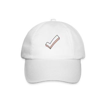 Haken dran zweifarbig - Baseballkappe - Weiß/Weiß - Vorne