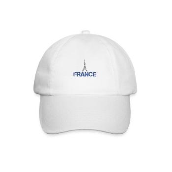 FRANKREICH Flagge und Emblem von Frankreich. Ertragen - Baseballkappe - Weiß/Weiß - Vorne