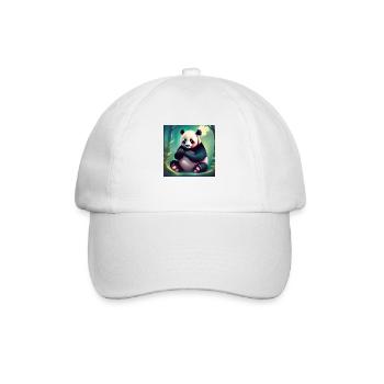 Pandabär - Baseballkappe - Weiß/Weiß - Vorne