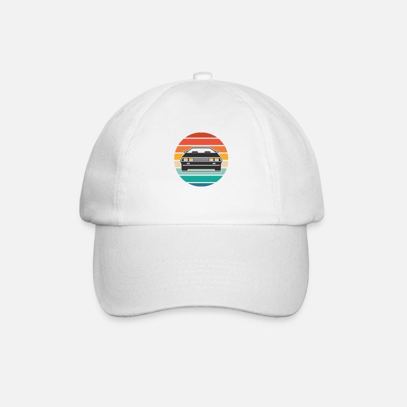 Delorean Rainbow - Baseballkappe - Weiß/Weiß