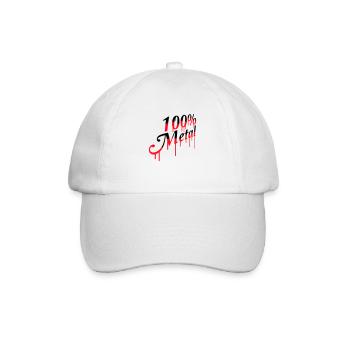 100% Pour-Métal Musique Timbre Graffiti Drops - Casquette classique - blanc/blanc - Devant