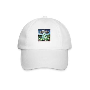 UFO & Cabbage - Green Invasion - Baseball Cap - white/white - Front