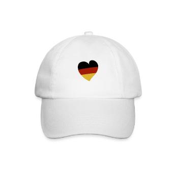 Germany Heart - Baseball Cap - white/white - Front