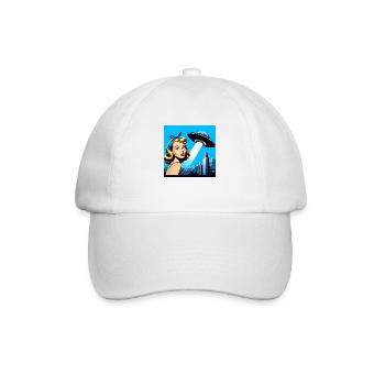 La fille et le vaisseau spatial - Casquette classique - blanc/blanc - Devant