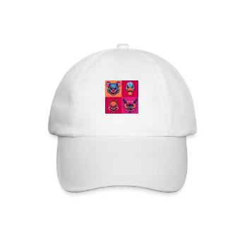 sourire hardcore animaux souris canard hibou halloween - Casquette classique - blanc/blanc - Devant