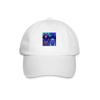 Pop Art Corbeau Mouton Chat Taupe Halloween Animaux - Casquette classique - blanc/blanc - Devant