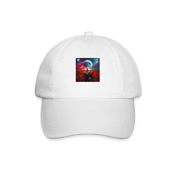 Walking astronaut - Baseballkappe - Weiß/Weiß - Vorne