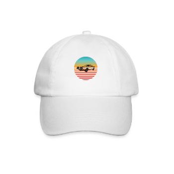 Retro Muscle Car Sunset Vibes - Baseball Cap - white/white - Front