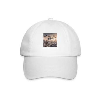 Helicopters Over Urban Cityscape - Baseball Cap - white/white - Front