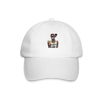 Mombie Mädchen T-Shirt Shirt Sarkasmus - Baseballkappe - Weiß/Weiß - Vorne