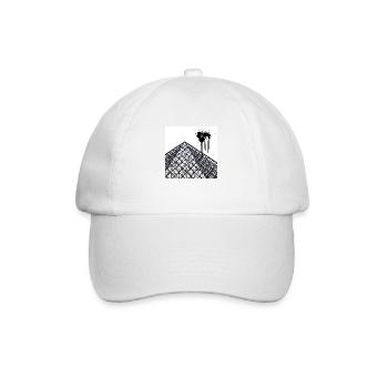 Geometric Paris Pyramid - Modern Abstract Design - Baseball Cap - white/white - Front