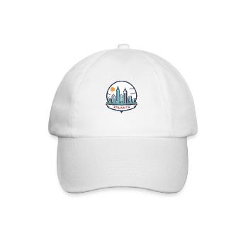 Atlanta Georgia Geschenkidee - Baseballkappe - Weiß/Weiß - Vorne
