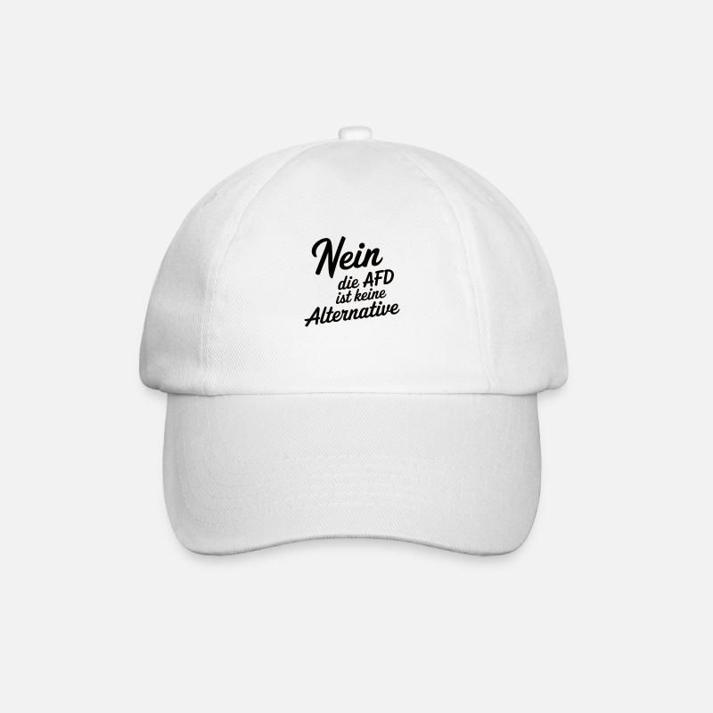 NEIN DIE AFD IST KEINE ALTERNATIVE - Baseballkappe - Weiß/Weiß
