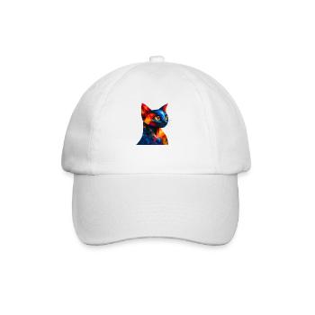 Chat coloré - Casquette classique - blanc/blanc - Devant