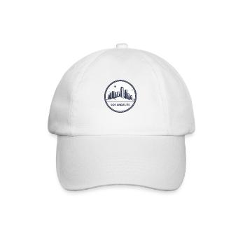 Los Angeles Kalifornien USA Geschenk Geschenkidee - Baseballkappe - Weiß/Weiß - Vorne