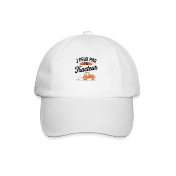 I can't I have Tractor (Orange) - Baseball Cap - white/white - Front