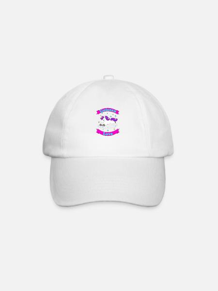 Unicorn Love – Süßes Einhorn-Design - Baseballkappe - Weiß/Weiß