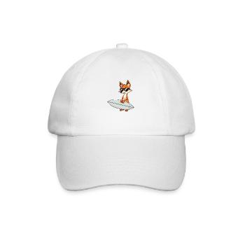 Confident Fox Surfboard Action - Sonnenbrille - Baseballkappe - Weiß/Weiß - Vorne